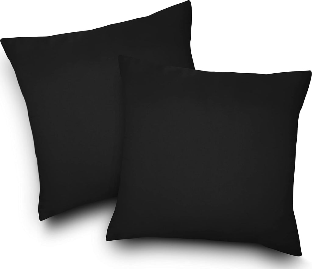 Utopia Bedding 24x24 Pillow Inserts - Set of 2 Black Decorative Throw Pillows for Sofa & Couch - Soft & Fluffy Cushions