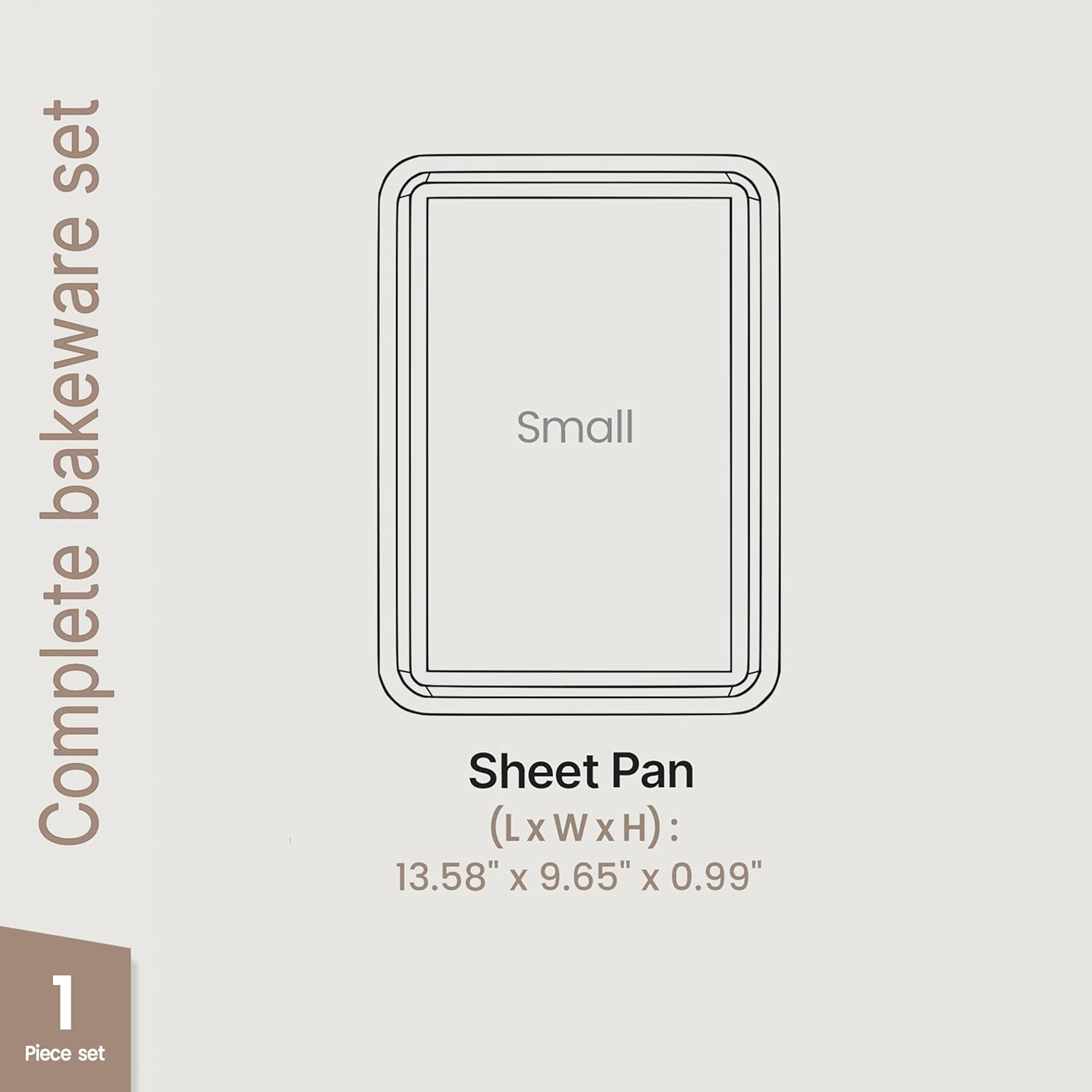 BAKKEN Nonstick Baking Pans - Commercial Grade Carbon Steel Cookie Sheet, 13.58" x 9.65", PFOA Free