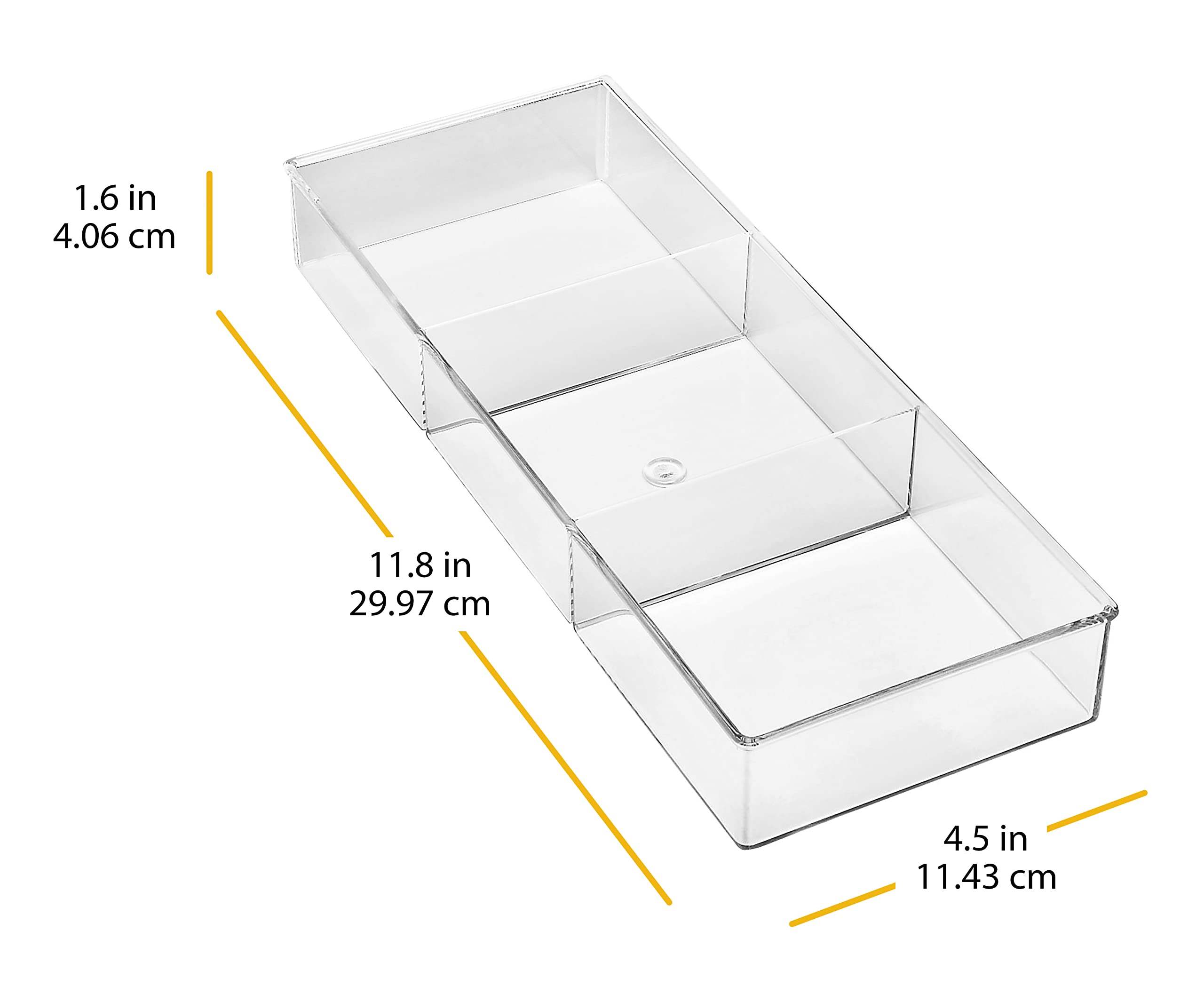 Whitmor 6789-7095 Clear 3-SECTION DRAWER ORGANIZER