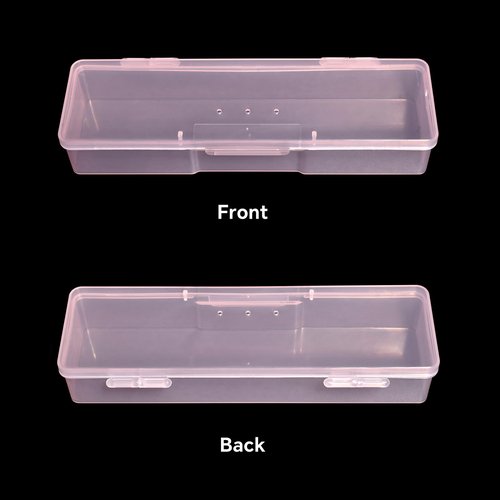 siyuwuro 4Pcs Transparent Storage Boxes For Nail Tool Professional Pedicure Manicure Tools Set Plastic Nail Art Tool Box Storage Case Nail Supplies, Pink