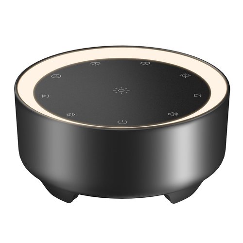 Kipcush White Noise Machine - 20 Soothing Sounds (Natural, White/Pink/Brown Noise, Fan), 2 Customizable Shortcuts, Soft Glow Non-Glaring Night Light, 8H Timer, USB-Powered (No Adapter/Battery)