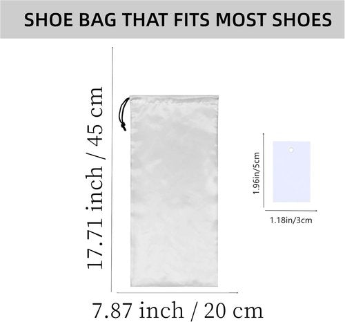 GONGKANGYUAN Travel Shoe Bags - 4 Pack Satin Fabric with Drawstring for Men & Women - Protect & Store Shoes