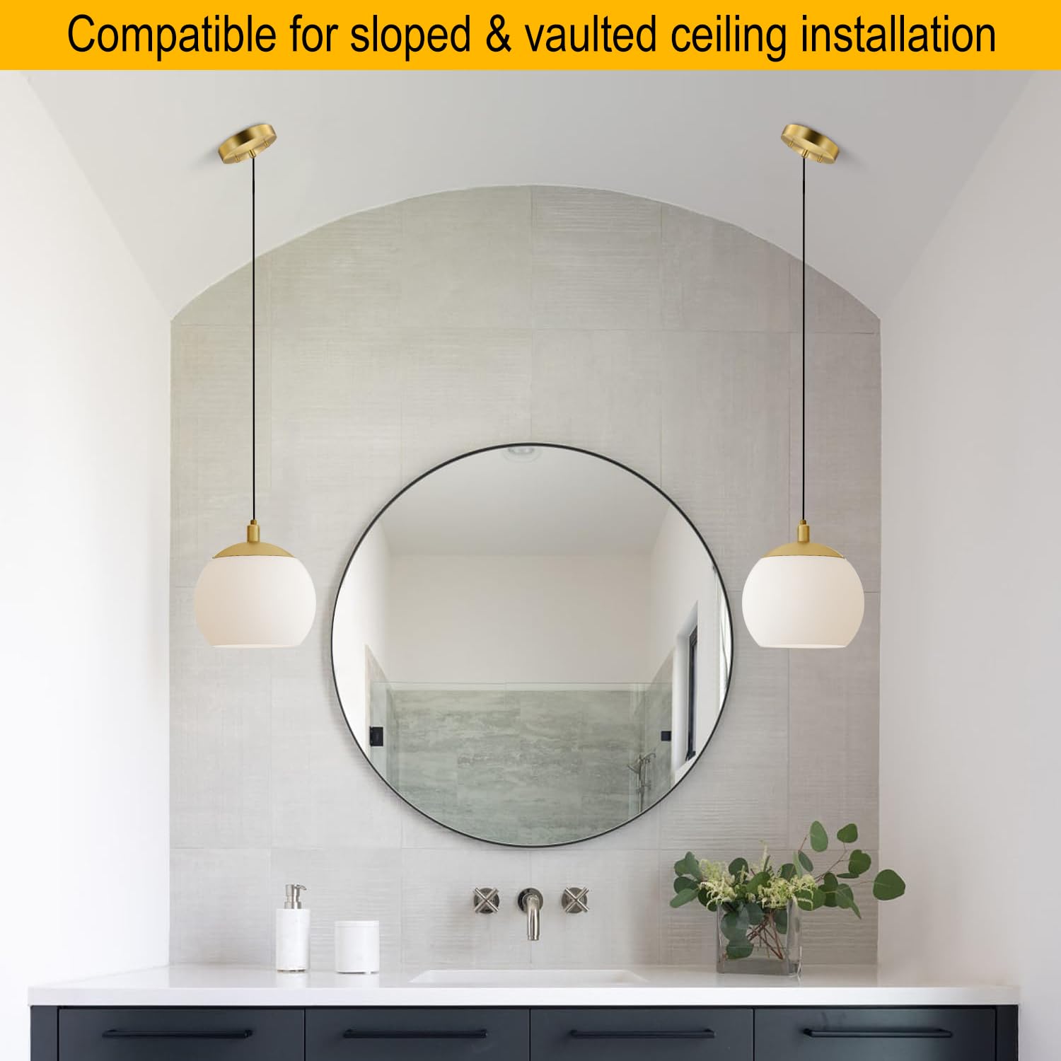 MAYOMAJO 6 Inches Light Canopy Kit with Heavy Duty Replacement Ceiling Cover Plate & Mounting Hardware for Lighting Fixtures Chandelier Pendant Lamp or DIY Project (Brass)
