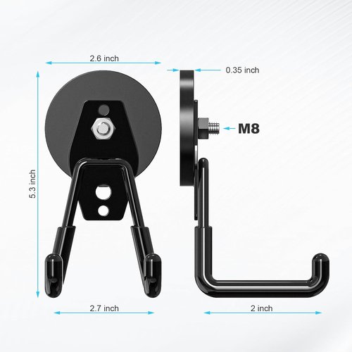 Heavy-Duty Magnetic Garage Hooks by [Brand Name] - Strong Tool & Utility Holders with Anti-Scratch Coating | Perfect for Garage & Workshop Storage