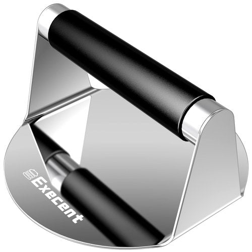 Execent Smash Burger Press 5.5" Stainless Steel - Burger & Hamburger Smasher Tool, Nonstick Cool-Touch Handle, Dishwasher Safe Grill Press for Griddle, Ground Beef