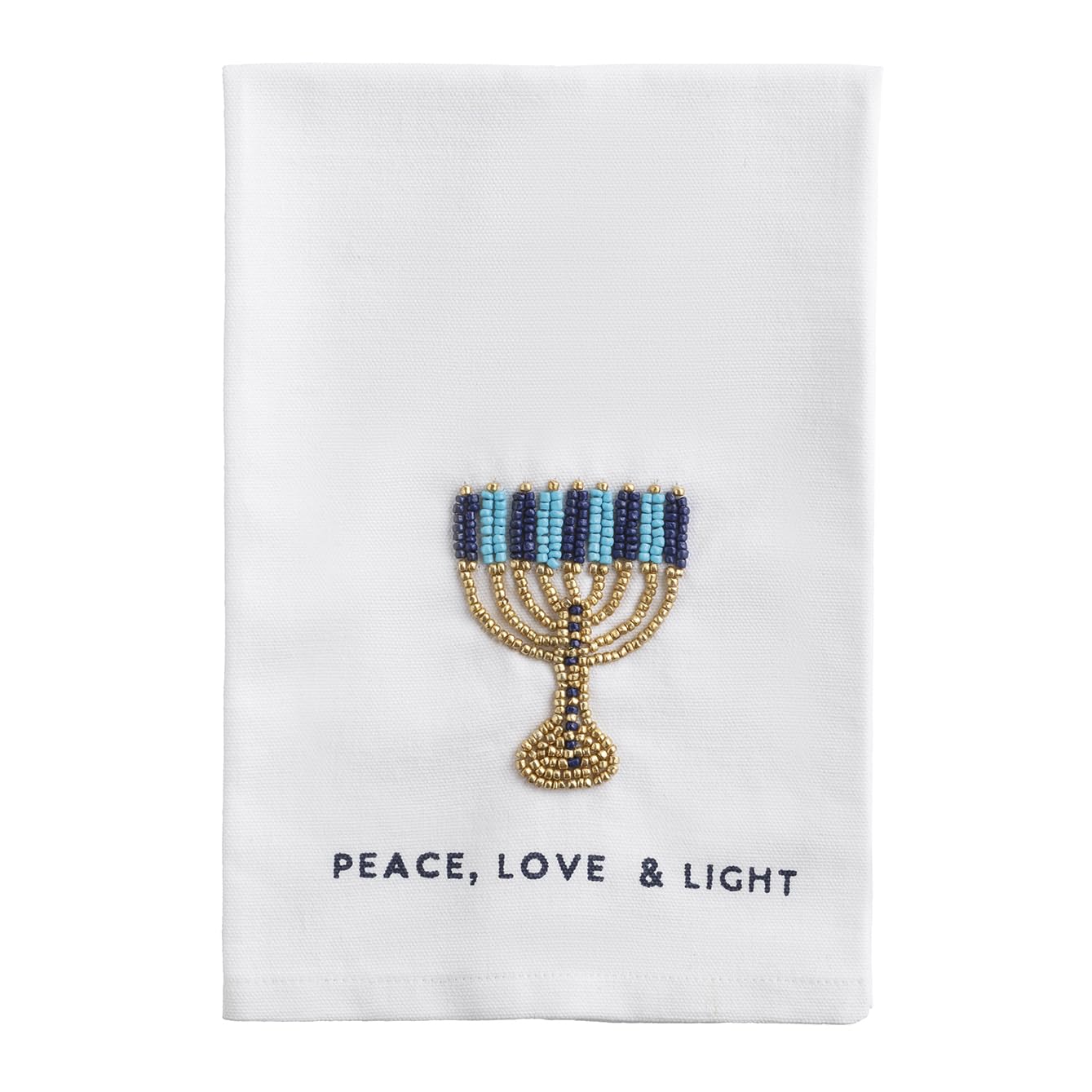 Mud Pie Hanukkah Menorah Beaded Hanukkah Towel