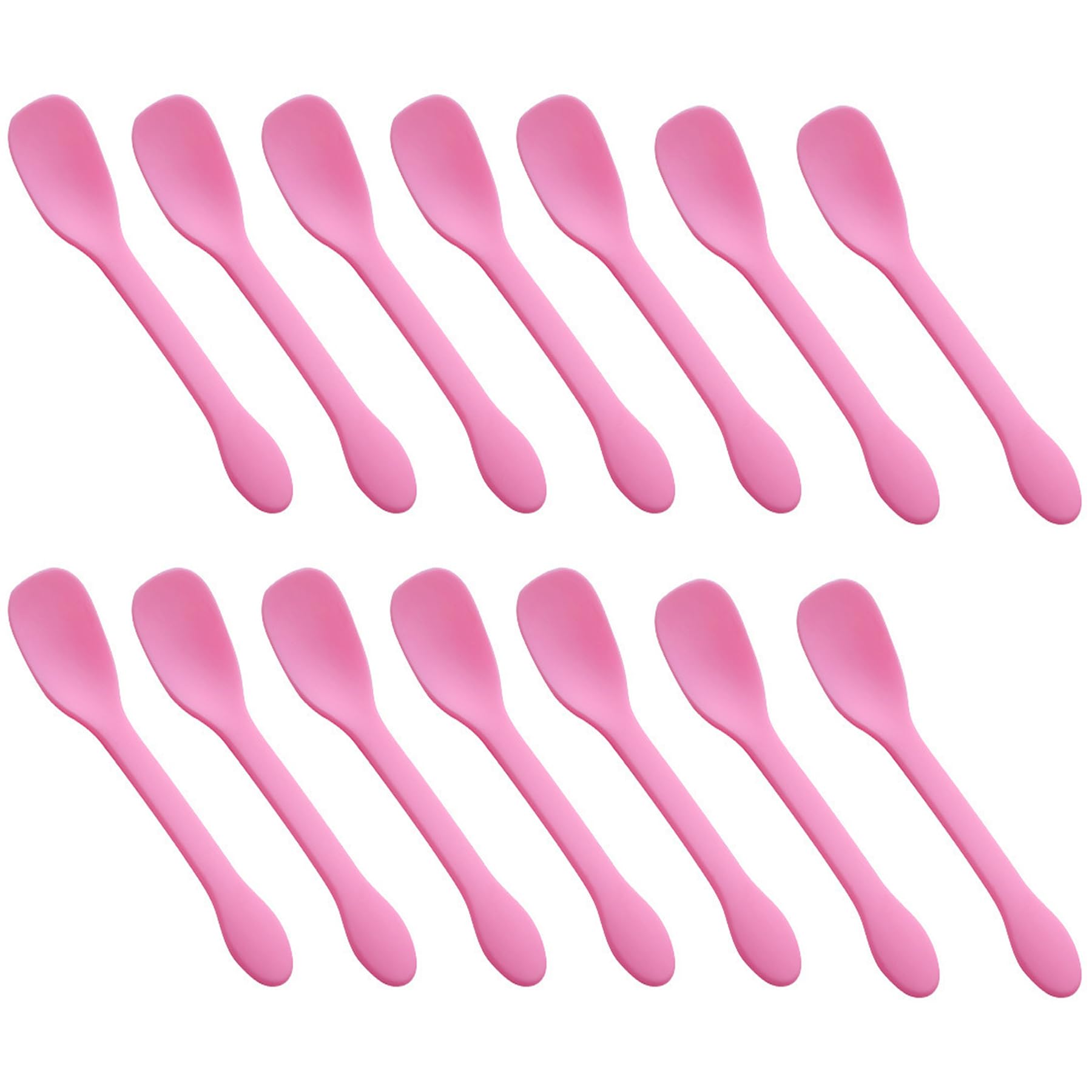 100 PCS Mini Plastic Spoons, Disposable Ice Cream Dessert Tasting Spoons, Suitable for Cake Jelly Pie Yogurt (Pink)