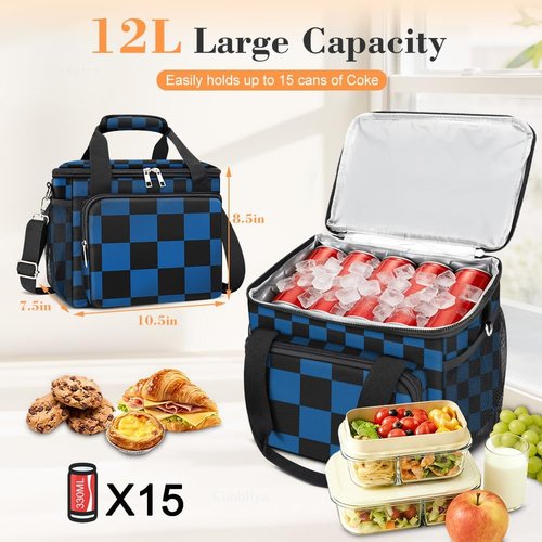 Coobiiya Insulated Lunch Bag - Leakproof Cooler for Men | Portable Soft Lunchbox for Travel & Camping