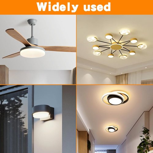 HKZTUY 18W 4.9-Inch Ceiling Fan LED Light Replacement, Dimmable LED Retrofit Panel with 3 Color Temperatures (3000K/4000K/5000K), Energy Efficient for Living Room, Bedroom, Office - for Homeowners