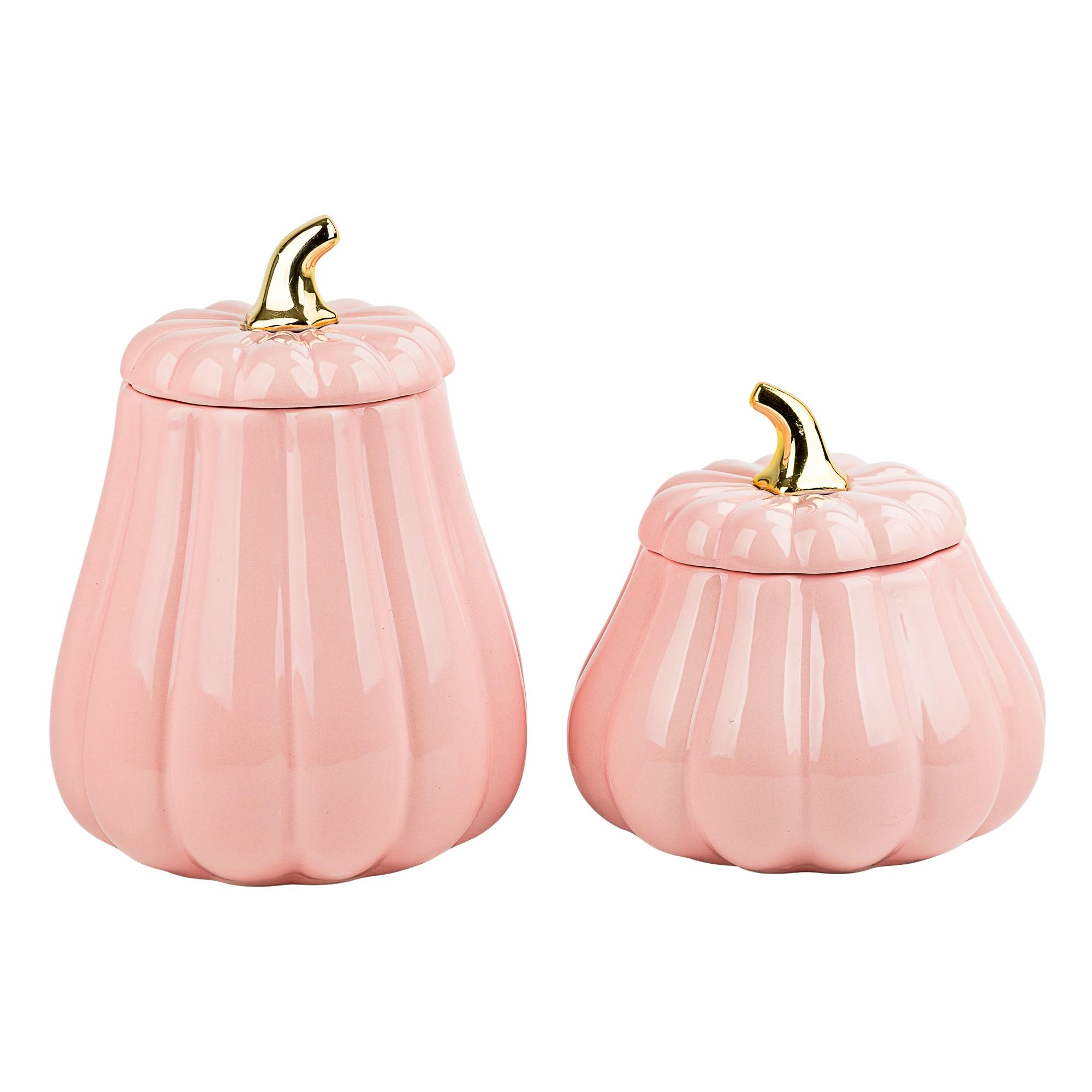 10 Strawberry Street Pumpkin Patch Graduated Gourd Canister Set, Pink