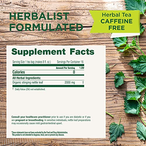 Organic Nettle Tea Bags - Traditional Medicinals, 16 Count | Herbal Tea for Detox & Wellness