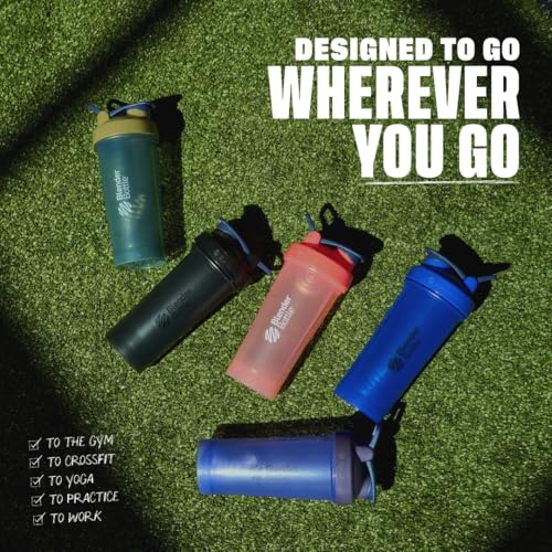 BlenderBottle Classic V2 Shaker Bottle, 20 oz Protein Mixer - Reflex Blue
