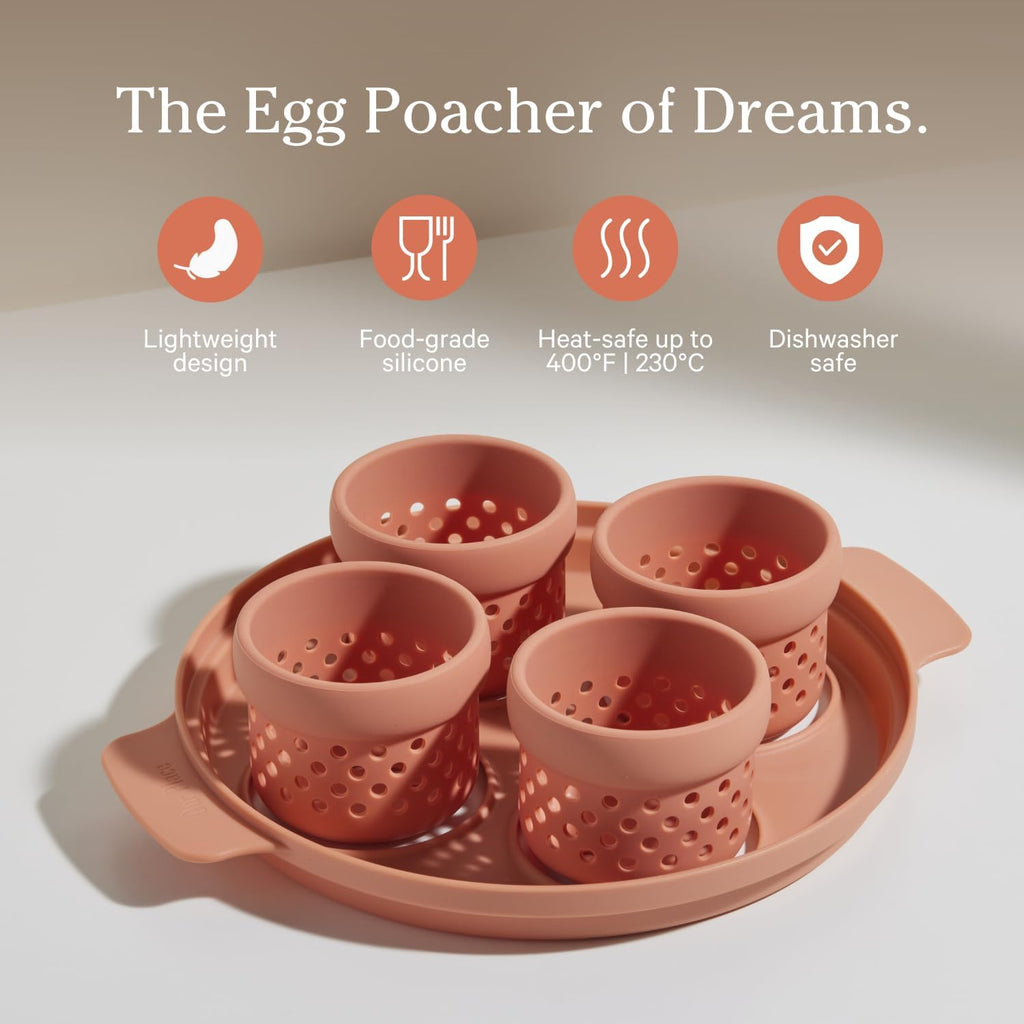 Our Place Silicone Egg Poacher Add-On - Easy Poaching Set | Fail-Proof Water Bath Design | BPA-Free, Dishwasher Safe, Spice