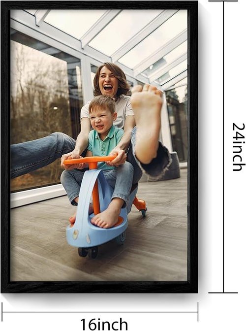 Canvas Prints - Custom Photo Wall Art | Digitally Printed Framed Canvas (16x24, Black Wood Frame)