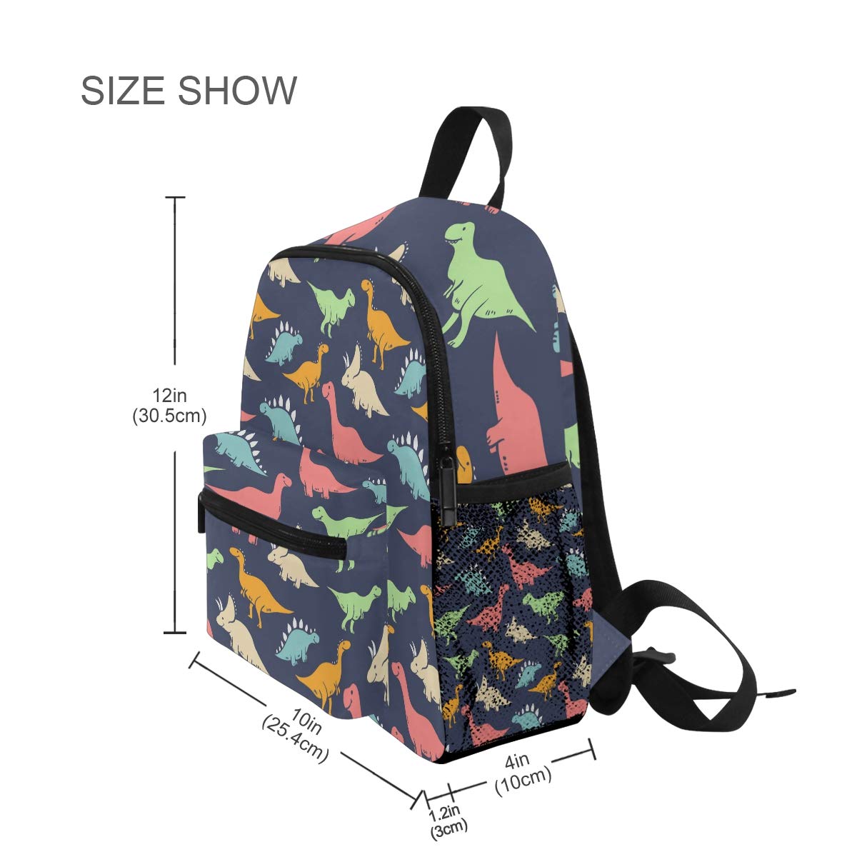 Cute Kids Back Pack Colorful Dinosaur Todder Backpack Lightweight Preschool Kindergarten Book Bag Practical and Durable Daycare Bag for Travel,Toys