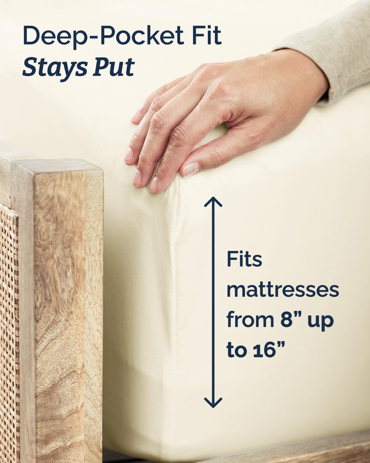 Skiennix Twin XL Sheet Set - Comfy Cooling Bed Sheets for Ultimate Luxury - Deep Pockets, Soft & Wrinkle-Free - Off White