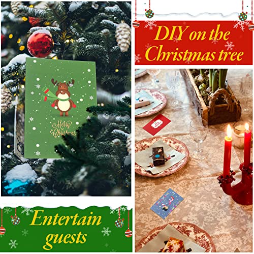 Christmas Greeting Cards Set with Envelopes, Stickers & Assorted Designs, 240 Pieces