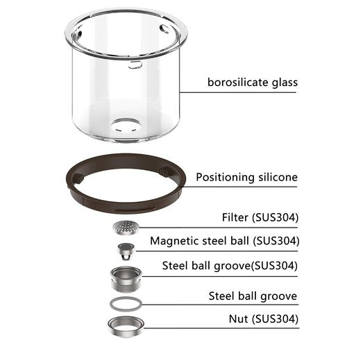 Small 25.4oz Enchanted Glass Teapot, YJX Magnetic Brewing Tea Pot Designed for Convenience, Witchcraft Magic with Strainer for Separation of Loose Tea and Water (750ml)