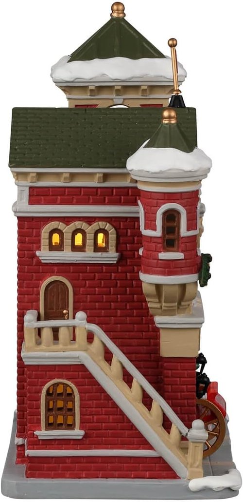 Lemax Union Fire Co. | Detailed Collectible Fire Station Figurine - Perfect for Holiday Displays