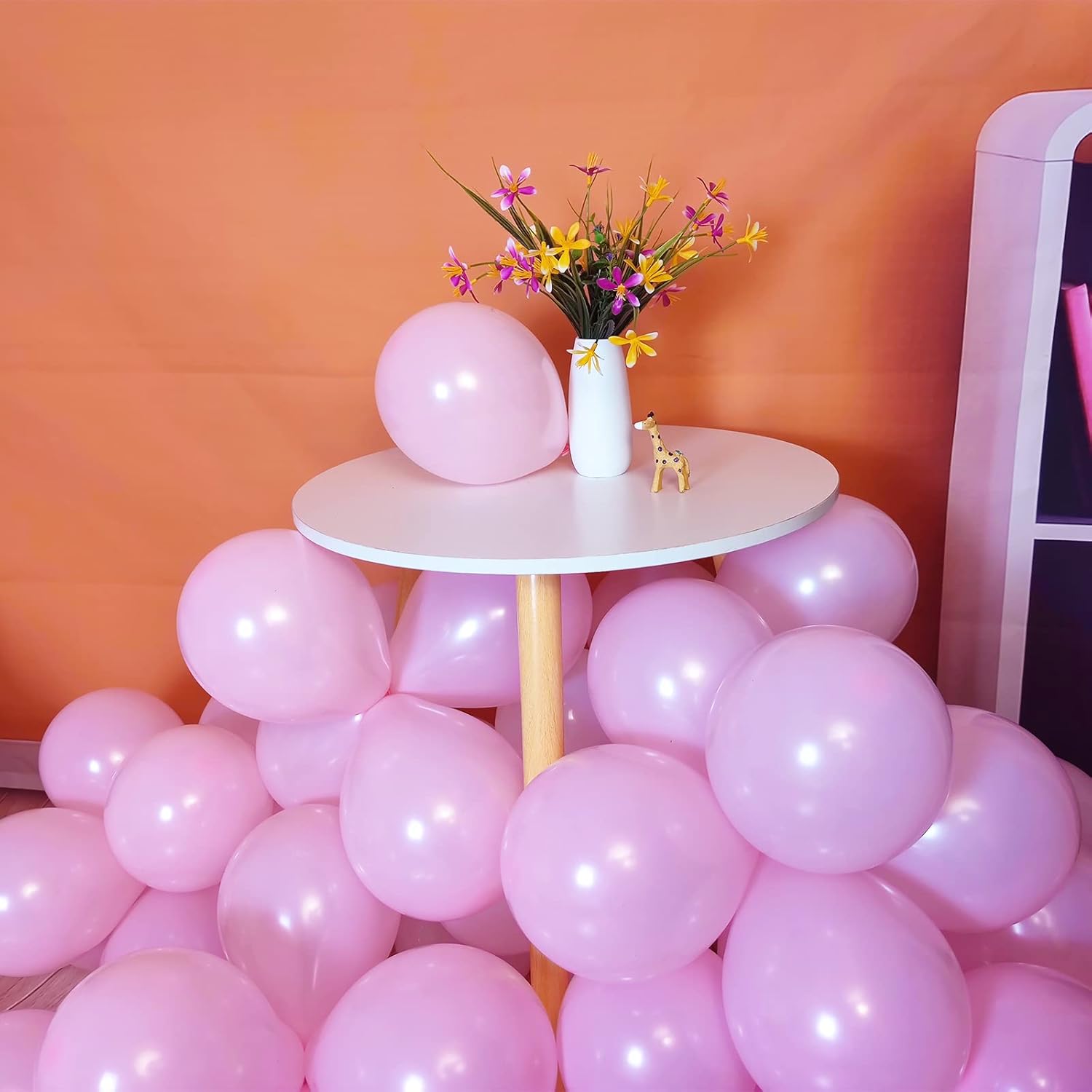 Pink Balloons | 110 Pcs Mini 5-Inch Thick Latex Balloons for Birthday & Baby Shower Decor