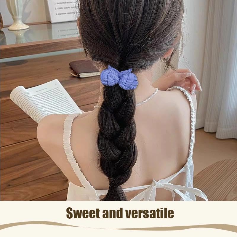 Chinese Knot Hair Ties 5 PCS Elastics Bands for Thick Long Hair