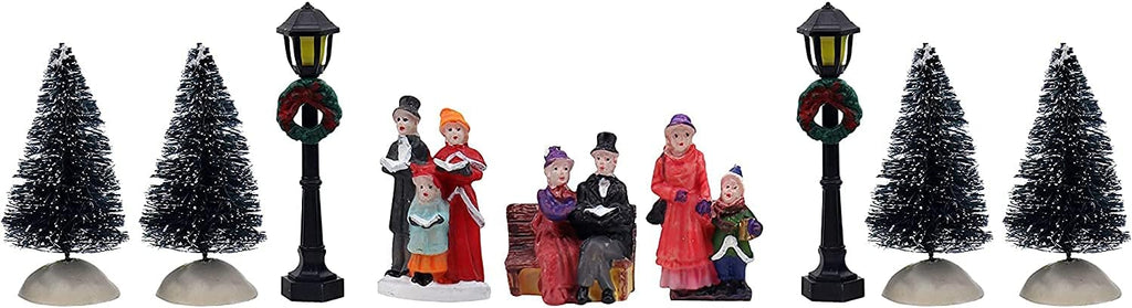 Resin Christmas Village Set - Charming Figurines, Houses & Accessories for Festive Indoor Decor