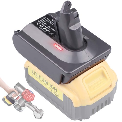 EID for Dyson V6 Battery Adapter for Dewalt 20V 60V Battery to for Dyson V6 SV04 SV03 DC59 DC58 DC62 SV09 SV05 Animal Absolute Motorhead Cordless Vacuum Converter
