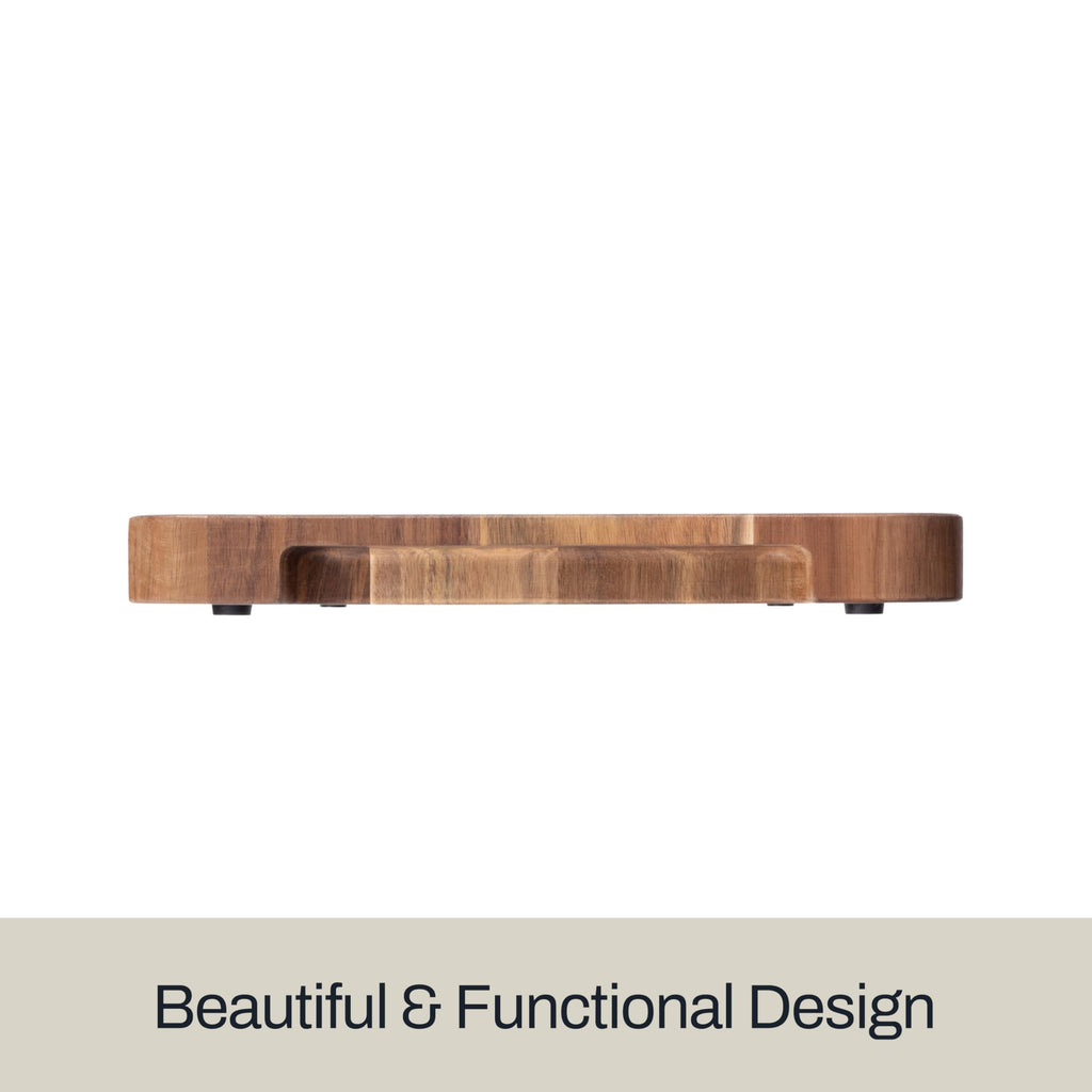 All-Clad Kitchen Essentials Acacia Cutting Board w/Juice Groove 19x14 Inches, 1" Thick, Chopping Board for Meat, Cheese, Vegetables, Fruit, Serving Board for Kitchen & Dining Room, Charcuterie, Brown