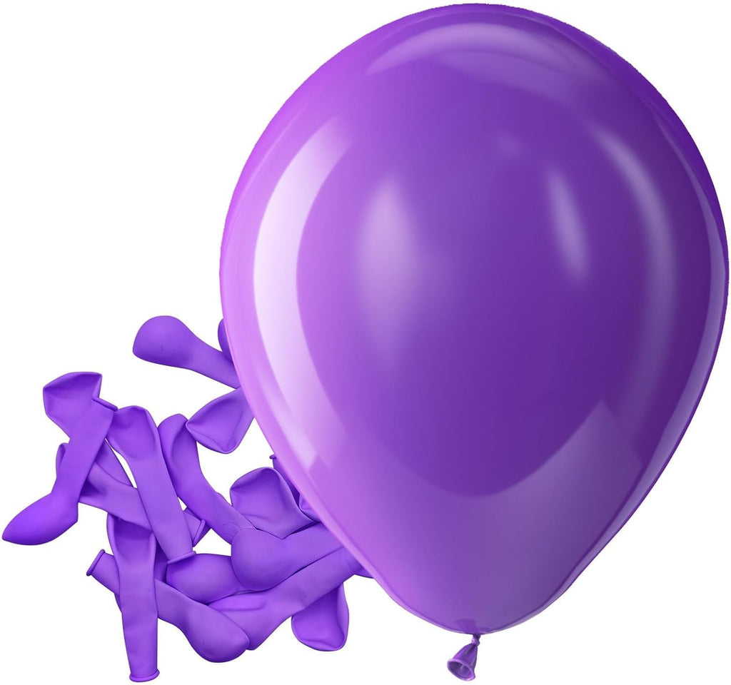 Bezente Purple Balloons - 150 Pack 5-Inch Matte Latex Balloons for Birthday & Wedding Decor