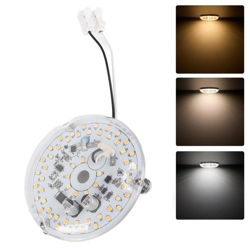 Fayelume 3.93 Inch LED Ceiling Fan Light, AC 18W 2000LM Fan LED Light Replacement, LED Retrofit Lights Panel, Dimmable 3 Color Temperature, for Ceiling Flush