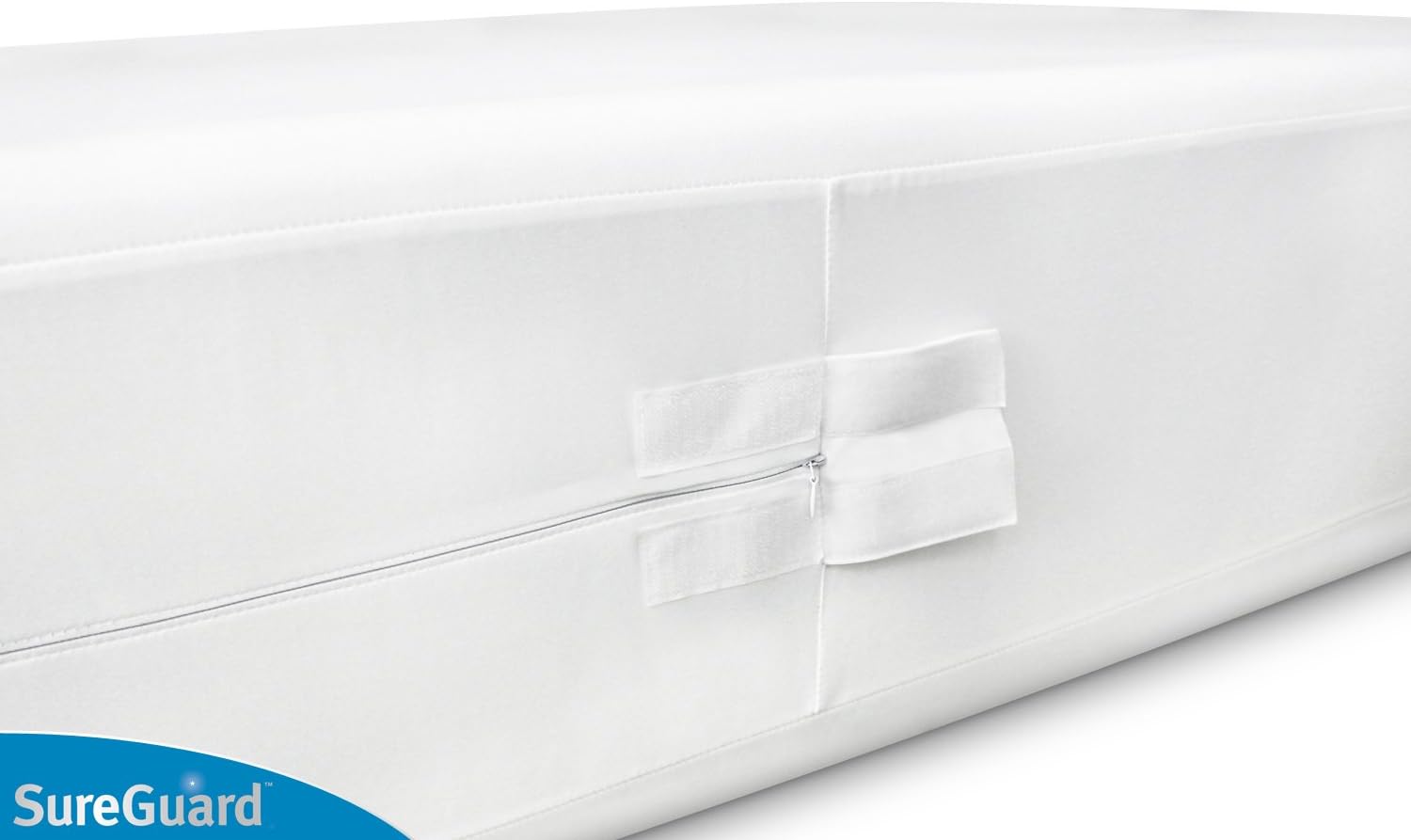 SureGuard Queen Size Box Spring Encasement - 100% Waterproof & Bed Bug Proof | Hypoallergenic Zippered Cover