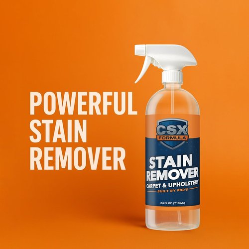 CSX Powerful Stain Remover 24oz – Heavy Duty Carpet & Upholstery Cleaner, Professional Strength, Deep Clean Formula – Removes grease, wine, coffee, ink, food, and more – Made in the USA