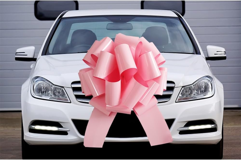 Skiennix 16-Inch Giant Pink Bow - Perfect for Large Gifts, Christmas, and Party Decorations