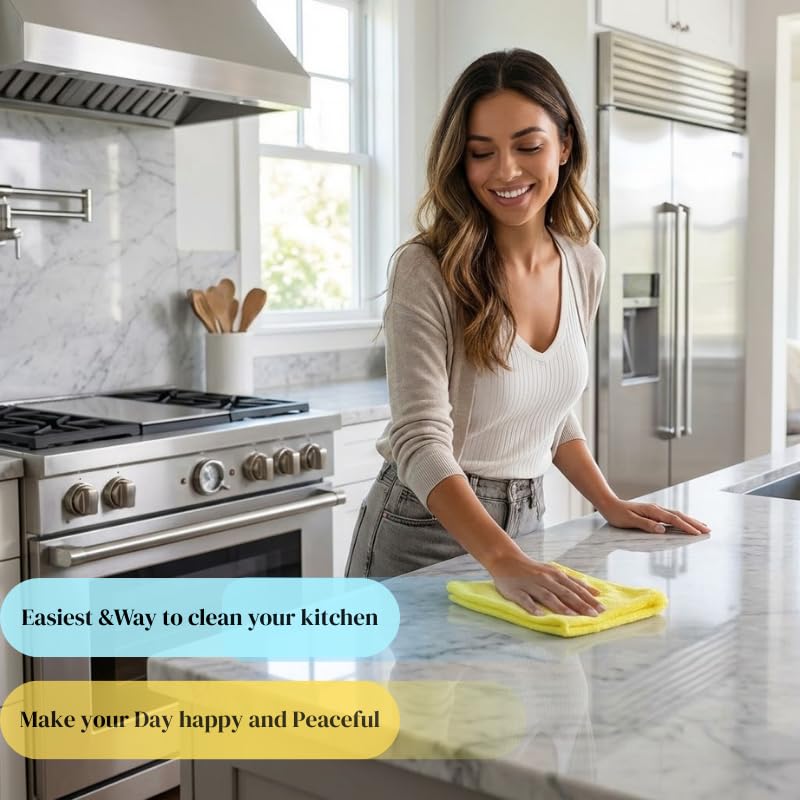 Microfiber Cleaning Cloths Multi-Color 6-Pack - Lint-Free & Durable