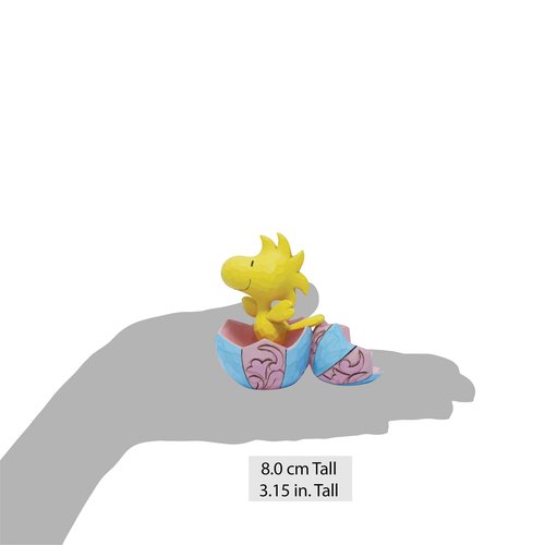 Enesco Peanuts by Jim Shore Woodstock Popping Out of Easter Egg Miniature Figurine, 3.19 Inch, Multicolor