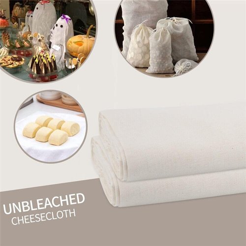 Vanacara Bulk Cheesecloth 3ft x 210 ft, Pure Cotton Grade 90 Fine Weave Cheese Cloth Roll Off-White Muslin Gauze Fabric for Party Decorations, Wedding, Straining, Polishing