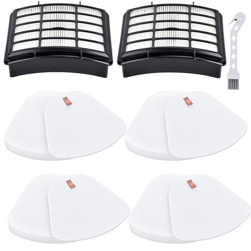 2+4 Filter Replacement Set for Shark Navigator Lift-Away Upright Vacuum Cleaners – Compatible with NV350, NV351, NV352, NV355, NV356, NV360, NV370, UV440, UV540 – Compare to XFF350 & XHF350