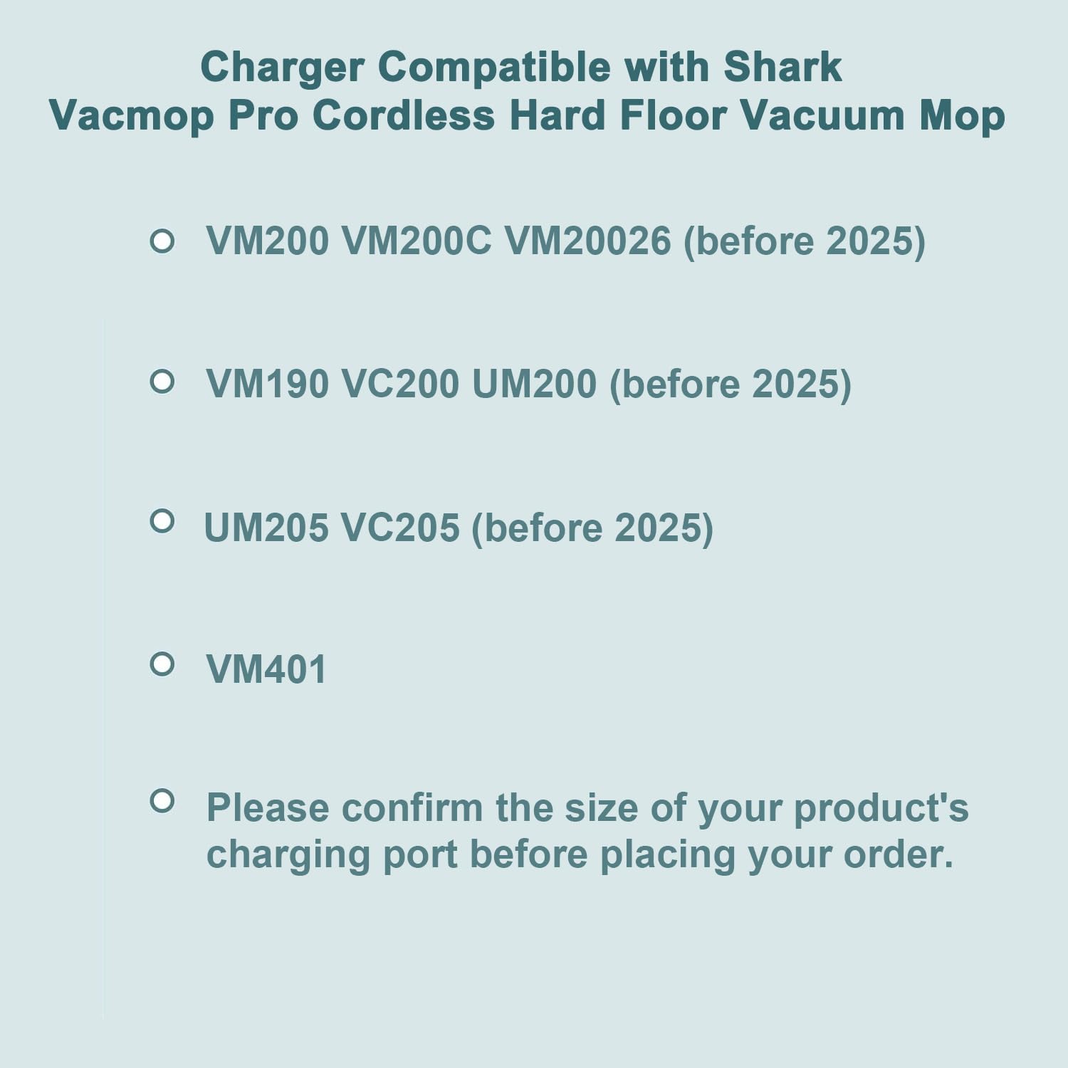 ADRICY Charger for Shark Vacmop VM200 VM190 VM20026 VC200 UM200 UM205 VC205 Series 10.8V Li-ion Battery Pro Cordless Hard Floor Vacuum Mop - 5.5 * 2.5 (Not Applicable to Versions After 2025)