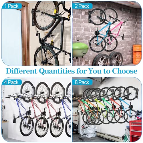 DkOvn Wall Mount Bike Rack - Heavy Duty Steel, Holds 66lb
