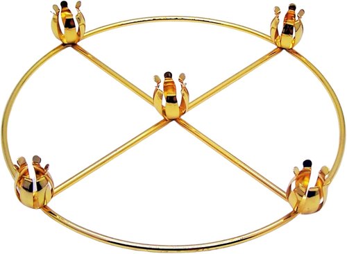 Brass Advent Wreath - 5 Candle Holders for Religious Holiday Decor | 11 Inches