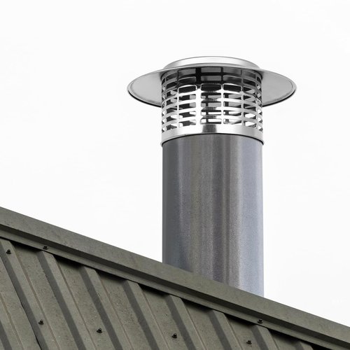 BESPORTBLE 3inch Stainless Steel Chimney Cap, Round Chimney Cover with Screen Tapered Top Cap Stove Topper for Outside Roof Fireplace Flue Vent Flue