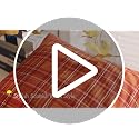 MIULEE Burnt Orange Plaid Pillow Covers 18x18 Inch - Set of 2