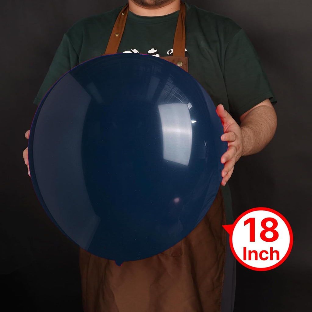 PartyWoo Navy Blue Balloons - 20pcs 18 Inch Matte Helium Latex for Graduation & Birthday Decor