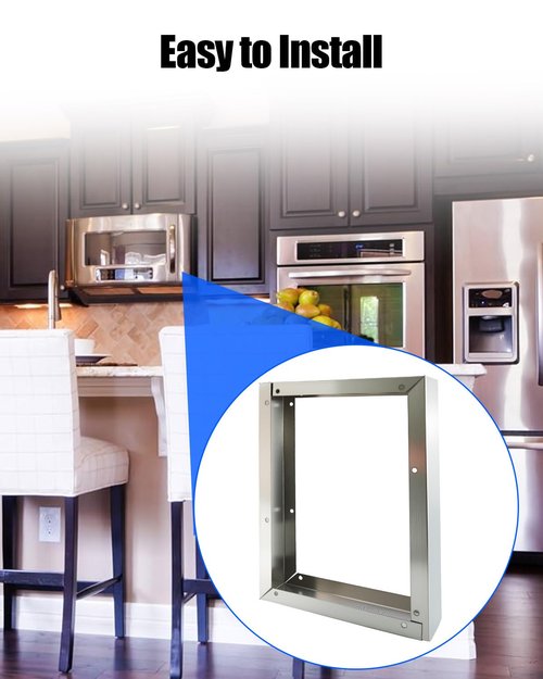 8171339 Microwave Filler Kit Fills Over The Range Oven Cabinet Gap, Stainless Steel Microwave Trim Kit Replacement Fit for Whirlpool GE LG Over-The-Range Microwave, 15.75”H x 10.75”D × 2.95”W