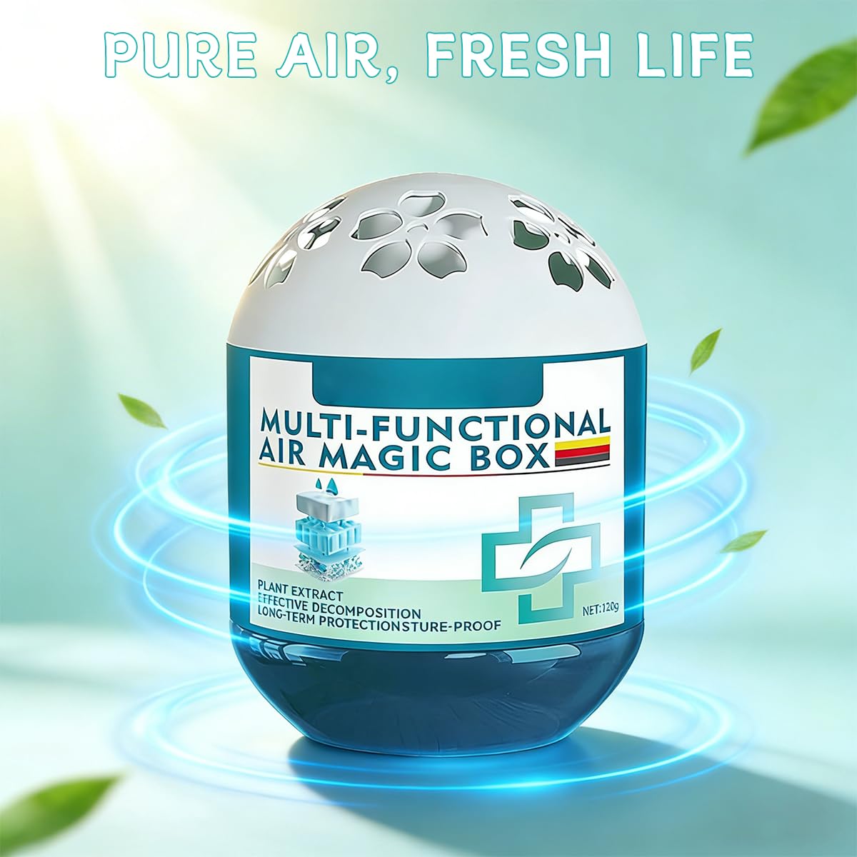 2026 New Air Magic Box, Indoor Air Purification Dust Removal Magic Box, Multi Functional Automatic Dust-Sucking All Day, Pollution-Free, No Noise & Electricity, For Any Room(2pcs,240g)