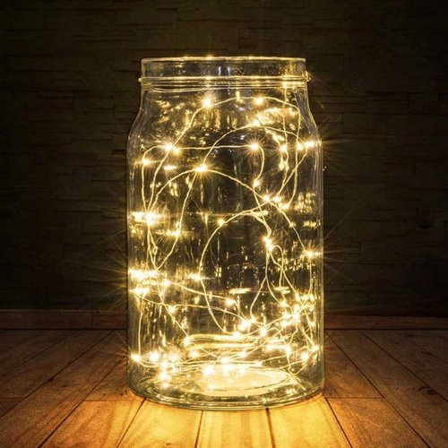 BXROIU Fairy Lights - 2 x 20 LED Battery Operated Silver Wire String Lights | Warm White for Bedroom & Party Decor (6.6 ft)