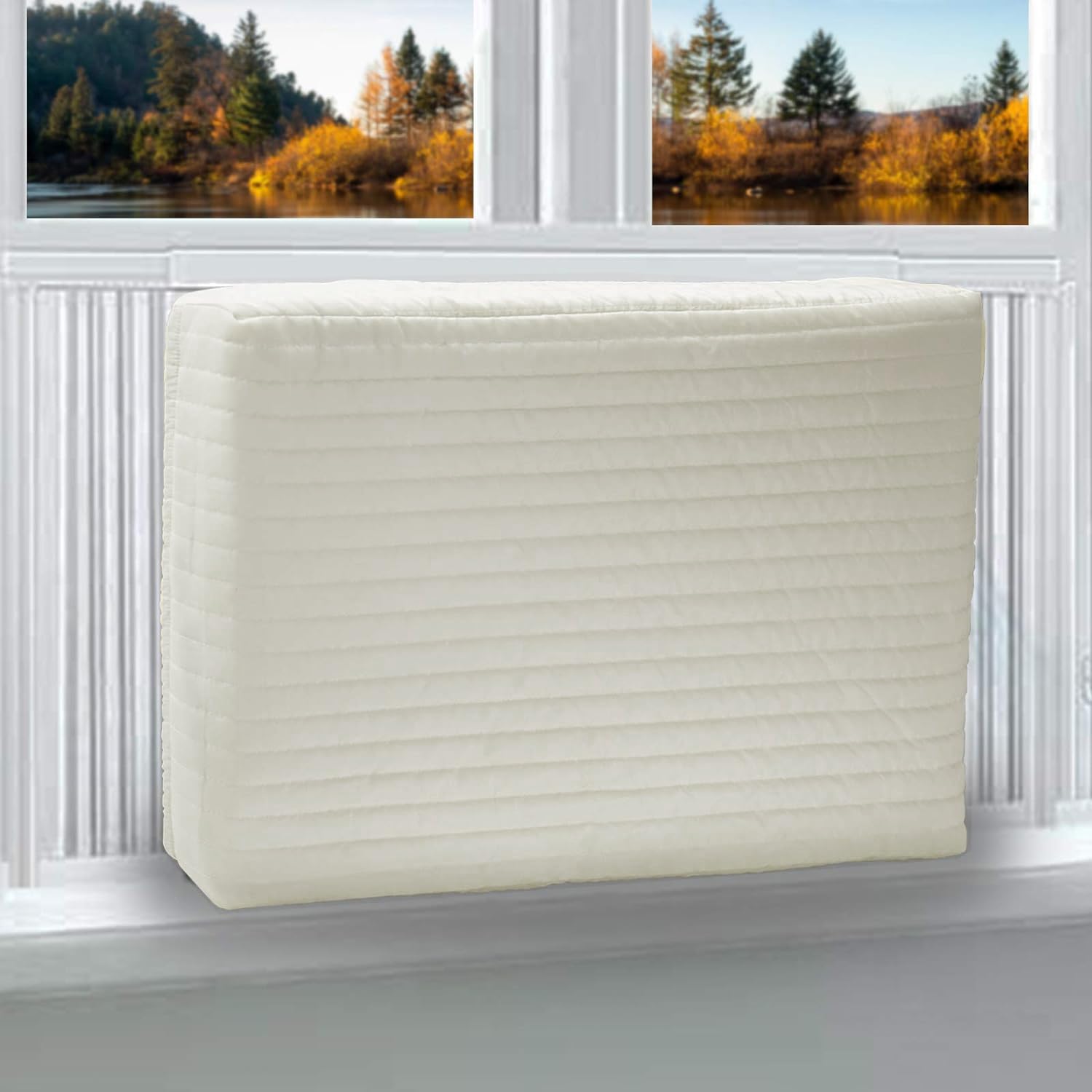 Homydom Indoor Air Conditioner Cover AC Unit Covers (Beige, 28"x20"x3.5")