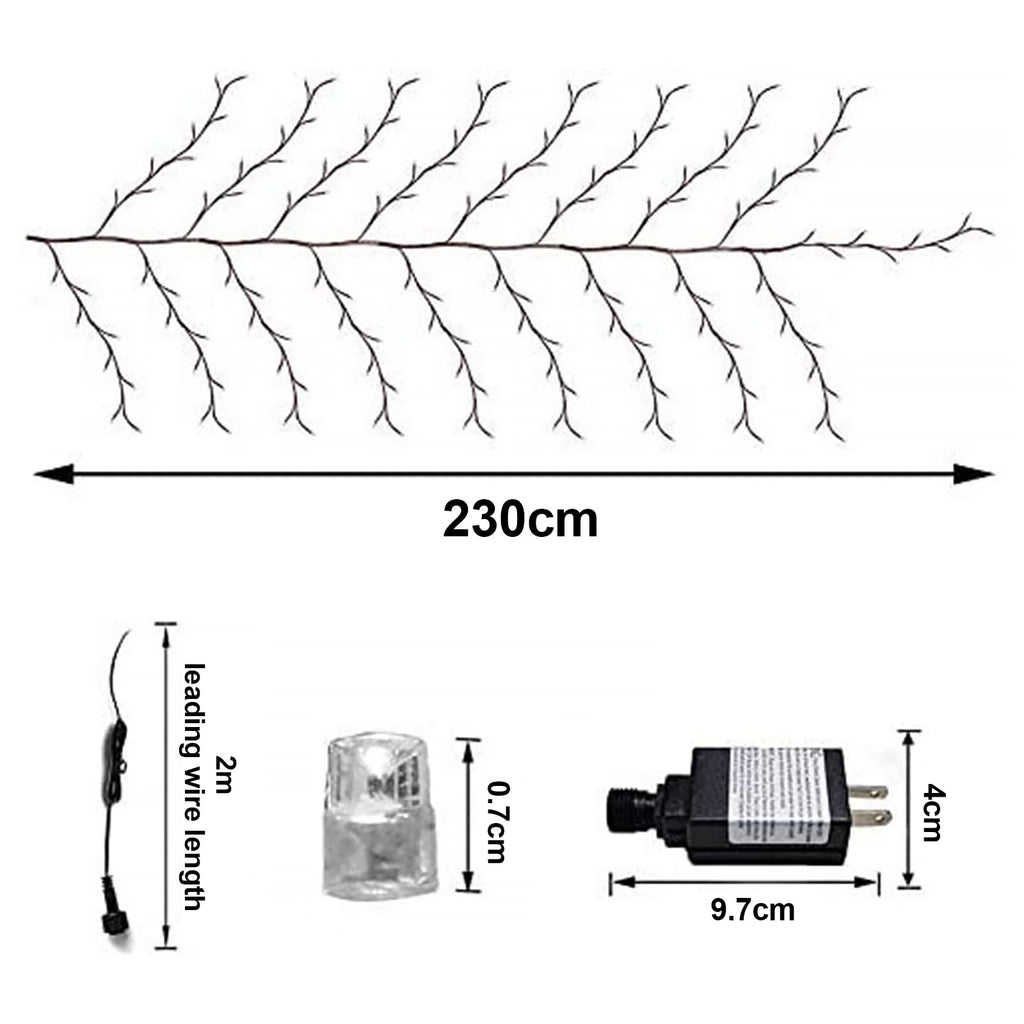 SZMiNiLED Enchanted Willow Vine Lights: Warm LED Branch Lights for Bedroom Window Frame Living Room Wall, DIY Home Decor Ideal for Fireplace, Wedding & Christmas Decor