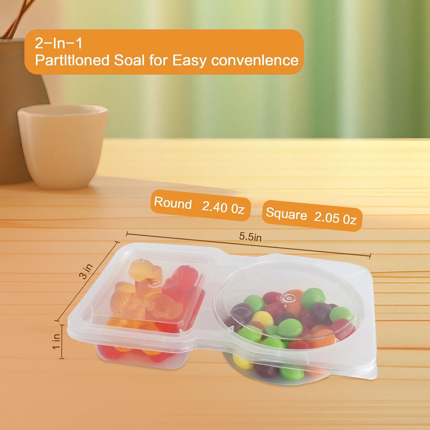 Obfuscate Reusable Snack Containers - 10 Set with Lids for Portion Control & Meal Prep | Ideal for School, Office, Travel