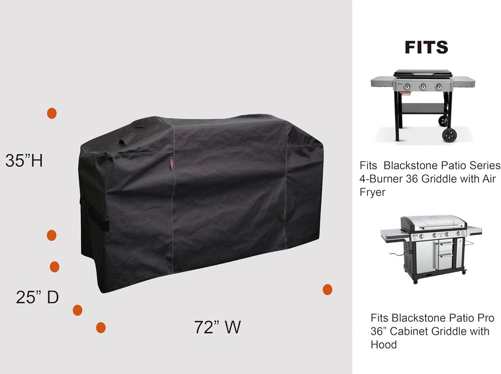 RPET Fabric Cover for Flat Griddle - Durable Black Design Fits 30" Slate Griddles